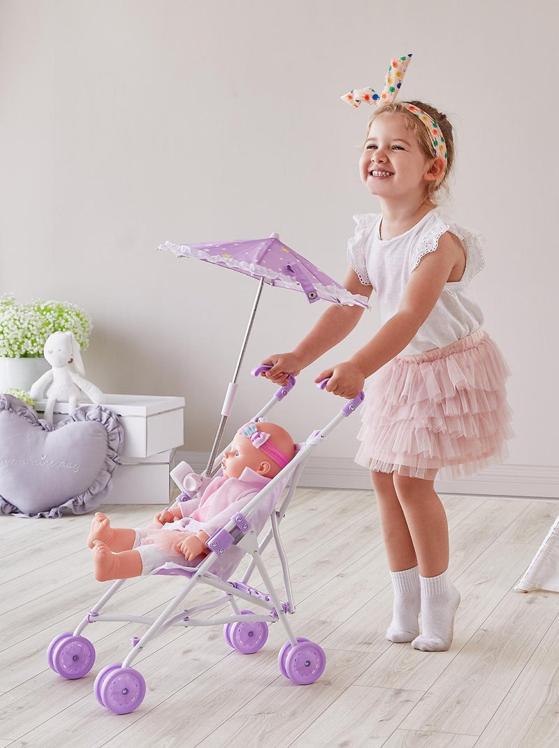 Poussette pour poupée 40 cm jeux d’imitation jouet N/A - Kiabi