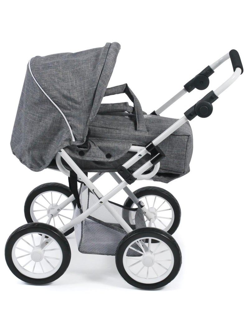 Poussette pour poupée Leni, coloris 76 Gris - Kiabi