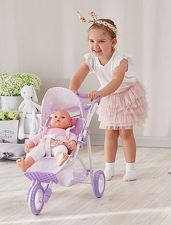 Poussette pour poupée poupon baigneur de 40 cm Le Monde d'Olivia OL-00006