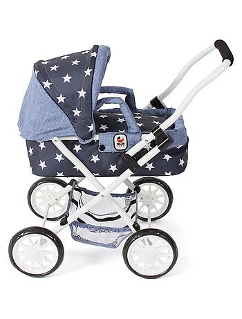 Poussette pour poupée SMARTY Bleu marine avec étoiles
