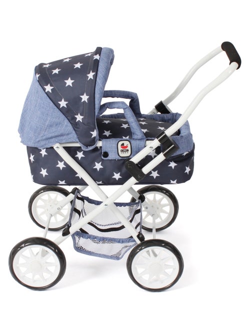 Poussette pour poupée SMARTY Bleu marine avec étoiles - Kiabi