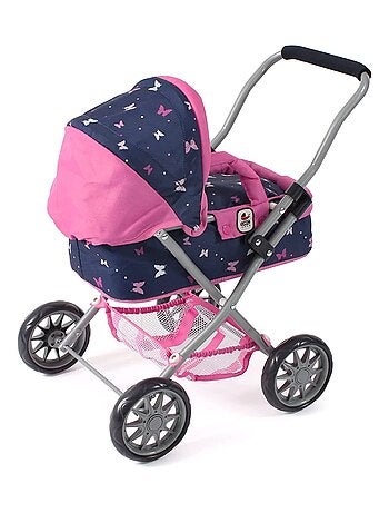 Poussette pour poupée SMARTY Bleu Rose Papillons