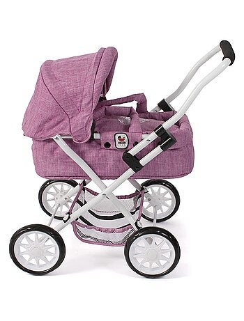 Poussette pour poupée SMARTY Jean rose