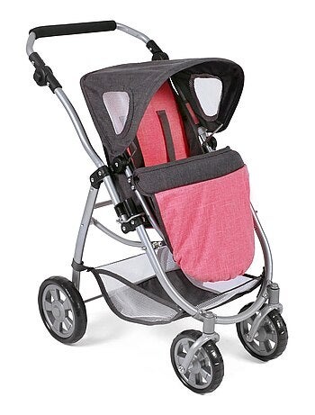 Poussette pour poupées, 3 en 1 EMOTION - anthracite-rose