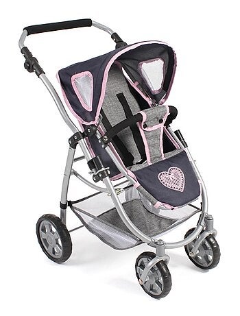 Poussette pour poupées, 3 en 1 EMOTION - Gris-bleu marine