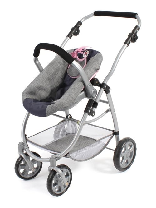 Poussette pour poupées, 3 en 1 EMOTION - Gris-bleu marine - Kiabi