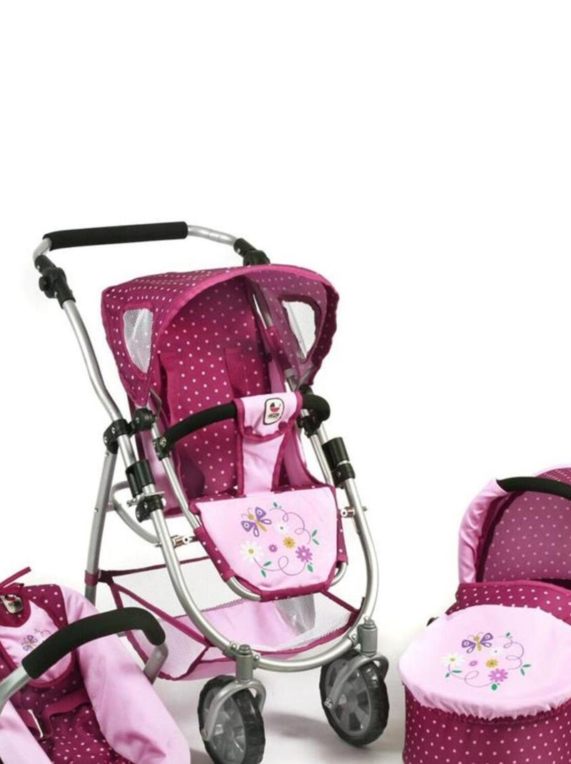 Poussette pour poupées, 3 en 1 EMOTION - Mûres à poids. N/A - Kiabi