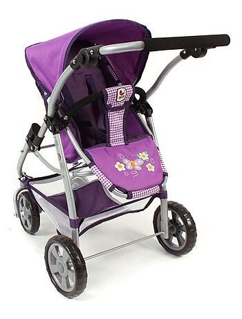Poussette pour poupées, 3 en 1 EMOTION - Purple Checker