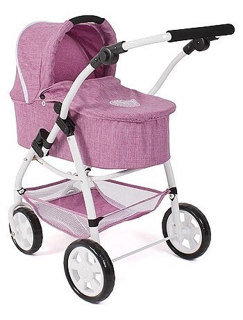 Poussette pour poupées 3 en 1 EMOTION jean rose
