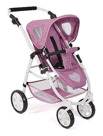 Poussette pour poupées 3 en 1 EMOTION jean rose