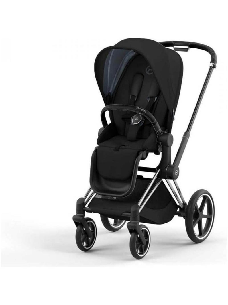 Poussette PRIAM 4 châssis Chrome Noir siège Deep black Noir - Kiabi