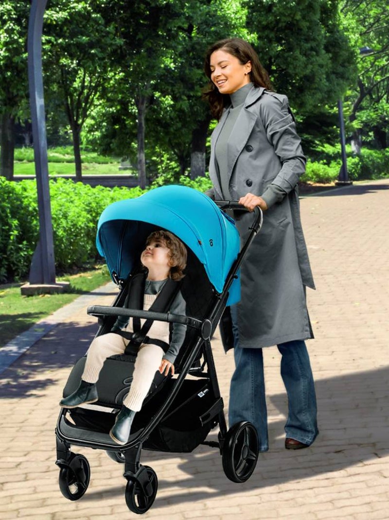 Poussette tout terrain compacte inclinable - Iconic Bleu - Kiabi