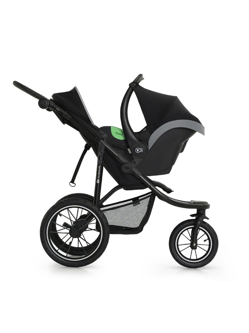 Poussette tout terrain helsi 2 modèle pratique et confortable Noir - Kiabi