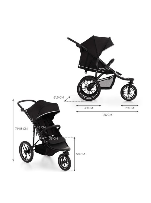 Poussette tout terrain helsi 2 modèle pratique et confortable - Kiabi