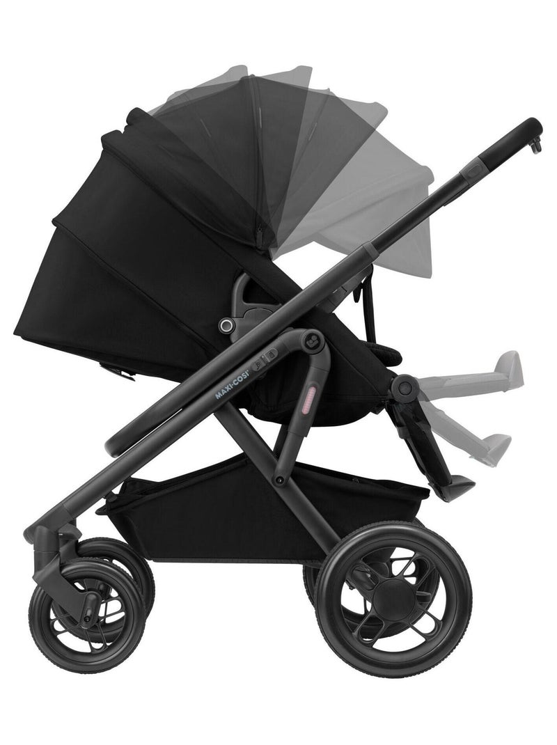 Poussette tout-terrain Lila XP+, avec Nacelle bébé Noir - Kiabi