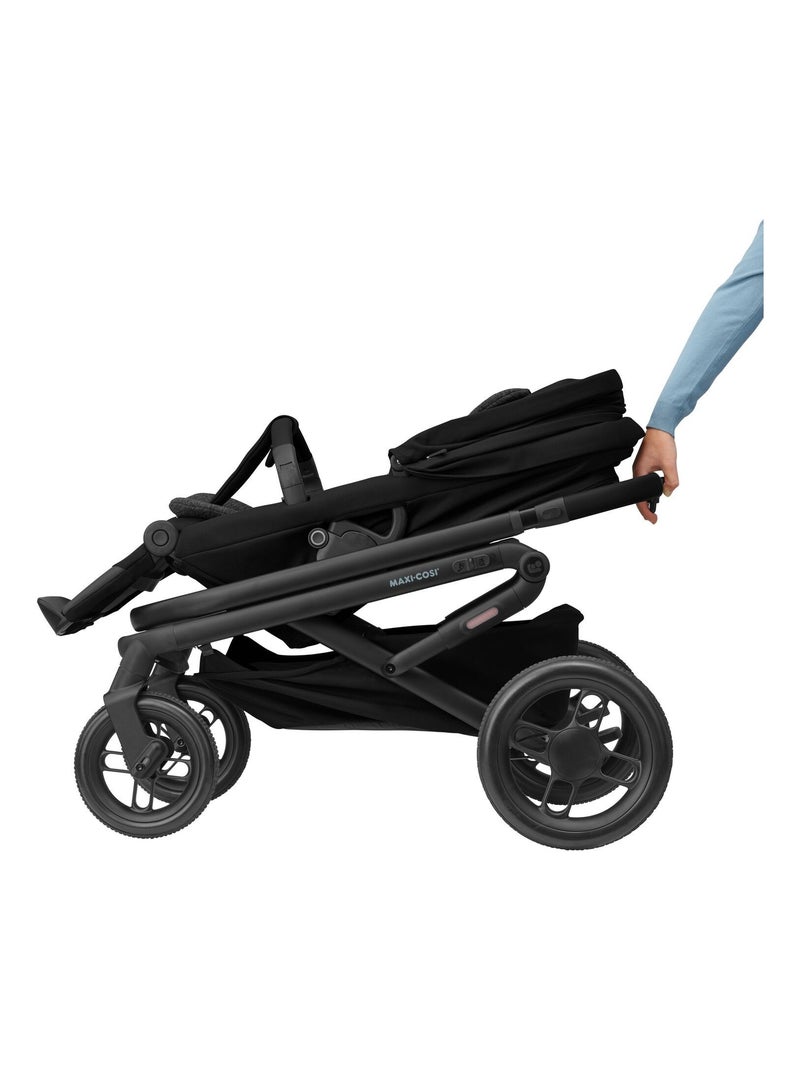 Poussette tout-terrain Lila XP+, avec Nacelle bébé Noir - Kiabi