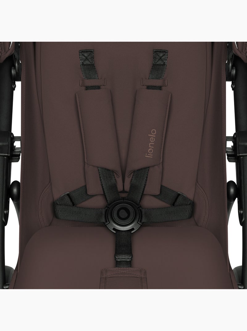 Poussette tout terrain LIONELO Annet Plus - Amortisseurs - Grandes roues - Accessoires Marron chocolat - Kiabi