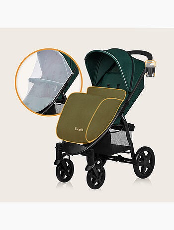 Poussette tout terrain LIONELO Annet Plus - Amortisseurs - Grandes roues - Accessoires