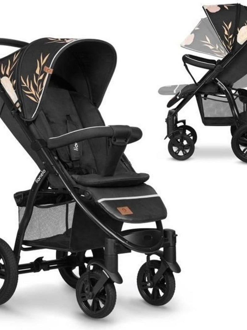 Poussette tout terrain LIONELO Annet Tour - Grandes roues gonflables - Jusqu'à 22 kg Noir Beige - Kiabi