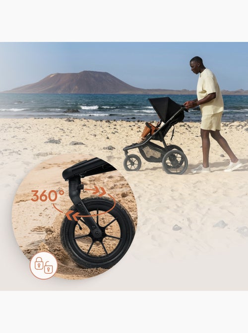 Poussette tout terrain LIONELO Azura - Sportive - Jusqu'à 22kg - Frein double - Habillage pluie - Kiabi Poussette tout terrain LIONELO Azura - Sportive - Jusqu'à 22kg - Frein double - Habillage pluie - Kiabi