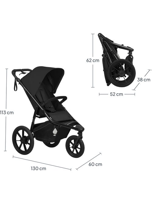 Poussette tout terrain LIONELO Azura - Sportive - Jusqu'à 22kg - Frein double - Habillage pluie - Kiabi Poussette tout terrain LIONELO Azura - Sportive - Jusqu'à 22kg - Frein double - Habillage pluie - Kiabi
