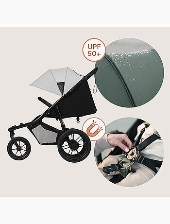Poussette tout terrain LIONELO Azura - Sportive - Jusqu'à 22kg - Frein double - Pompe inclus
