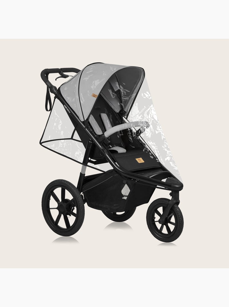 Poussette tout terrain LIONELO Azura - Sportive - Jusqu'à 22kg - Frein double - Pompe inclus Gris - Kiabi