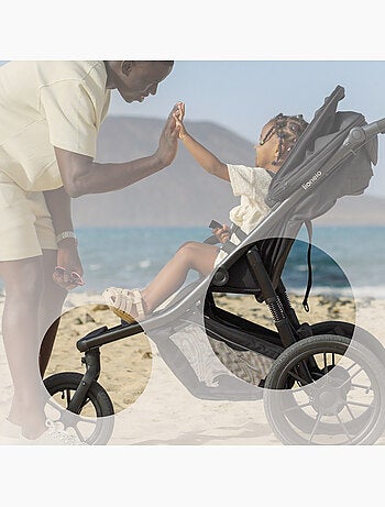 Poussette tout terrain LIONELO Azura - Sportive - Jusqu'à 22kg - Frein double - Pompe inclus