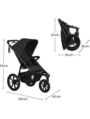 Poussette tout terrain LIONELO Azura - Sportive - Jusqu'à 22kg - Frein double - Pompe inclus