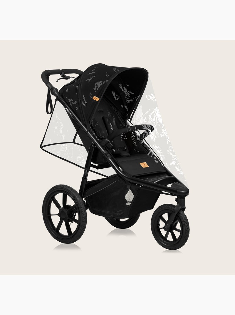 Poussette tout terrain LIONELO Azura - Sportive - Jusqu'à 22kg - Frein double - Pompe inclus Noir - Kiabi