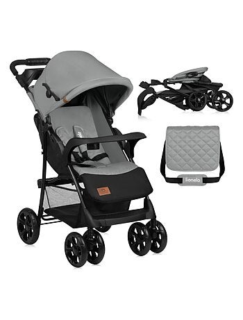 Poussette tout terrain LIONELO Emma - 6-36 mois - Sac inclus - Pliage rapide
