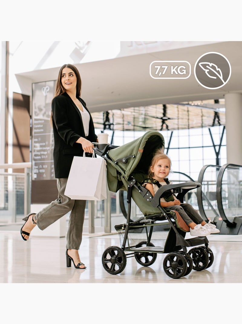 Poussette tout terrain LIONELO Emma - 6-36 mois - Sac inclus - Pliage rapide Gris foncé - Kiabi