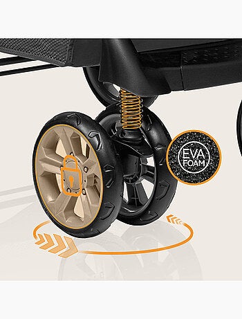 Poussette tout terrain LIONELO Emma - 6-36 mois - Sac inclus - Pliage rapide