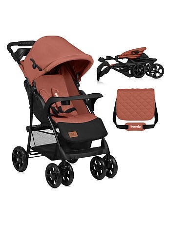 Poussette tout terrain LIONELO Emma - 6-36 mois - Sac inclus - Pliage rapide