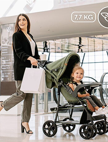 Poussette tout terrain LIONELO Emma - 6-36 mois - Sac inclus - Pliage rapide