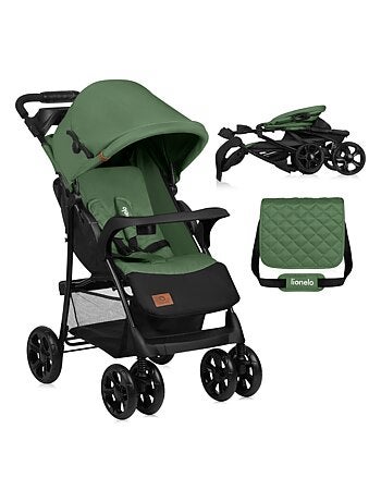 Poussette tout terrain LIONELO Emma - 6-36 mois - Sac inclus - Pliage rapide