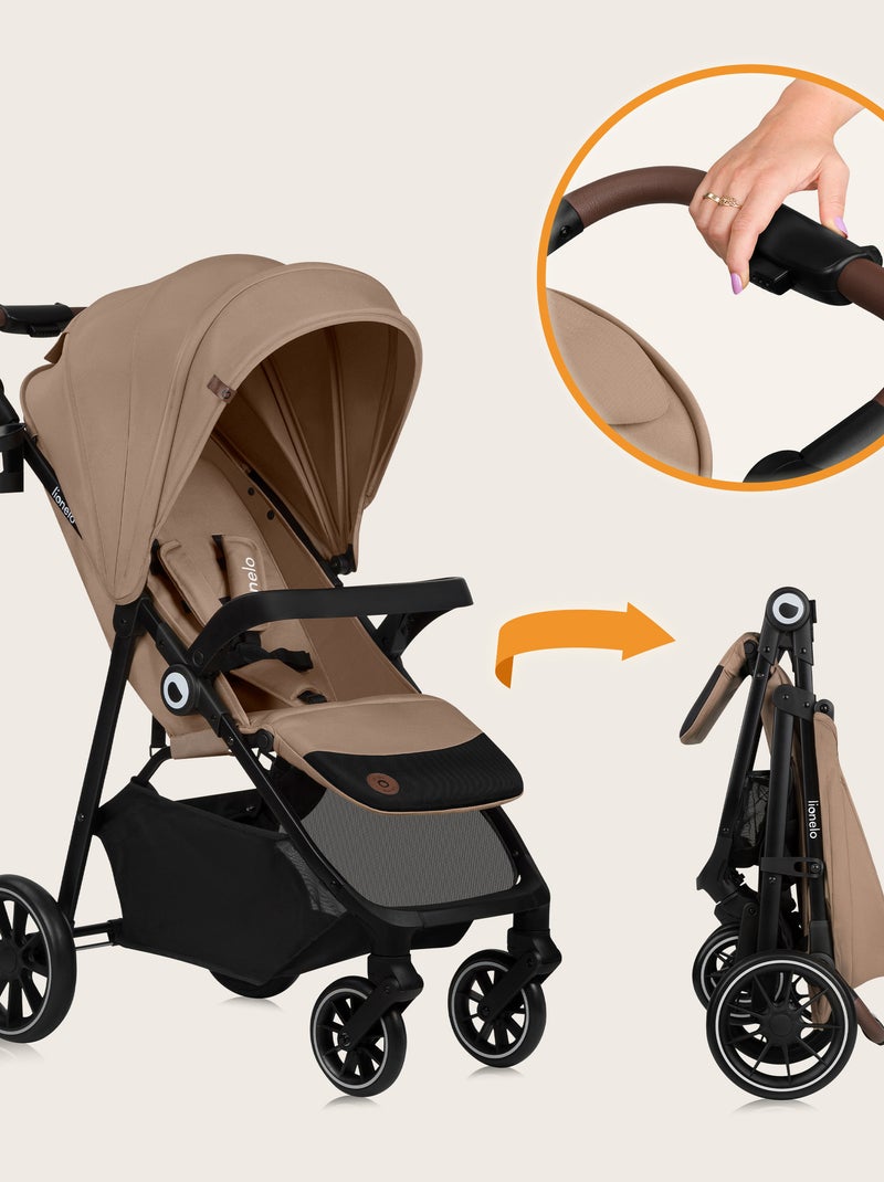 Poussette tout terrain LIONELO Emma One - Pliage rapide - Grand roues - 6-48 mois Beige - Kiabi