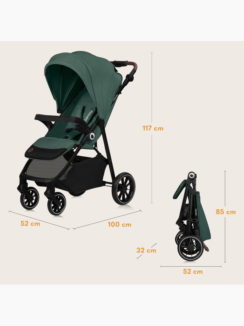 Poussette tout terrain LIONELO Emma One - Pliage rapide - Grand roues - 6-48 mois Vert - Kiabi