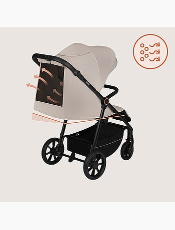 Poussette tout terrain LIONELO Iva - Matériau premium - Jusqu'à 22 kg - Grande espace