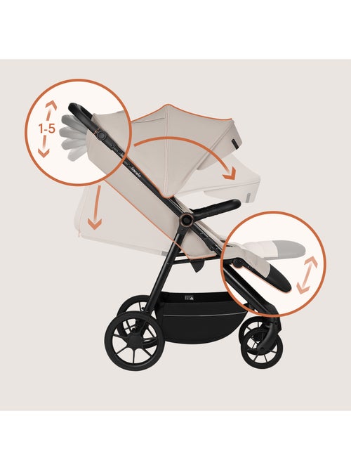 Poussette tout terrain LIONELO Iva - Matériau premium - Jusqu'à 22 kg - Grande espace - Kiabi Poussette tout terrain LIONELO Iva - Matériau premium - Jusqu'à 22 kg - Grande espace - Kiabi
