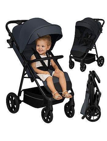 Poussette tout terrain LIONELO Iva - Matériau premium - Jusqu'à 22 kg - Grande espace