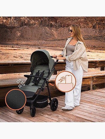 Poussette tout terrain LIONELO Iva - Matériau premium - Jusqu'à 22 kg - Grande espace