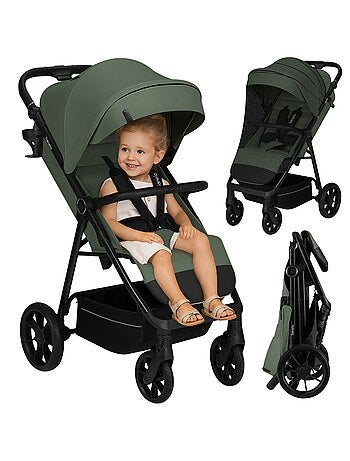 Poussette tout terrain LIONELO Iva - Matériau premium - Jusqu'à 22 kg - Grande espace