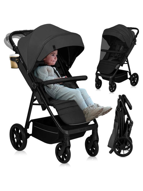 Poussette tout terrain LIONELO Mira - Jusqu'à 22 kg - Grande surface - Grandes roues - Kiabi