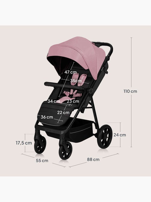 Poussette tout terrain LIONELO Mira - Jusqu'à 22 Kg - Grande surface - Grandes roues - Kiabi Poussette tout terrain LIONELO Mira - Jusqu'à 22 Kg - Grande surface - Grandes roues - Kiabi
