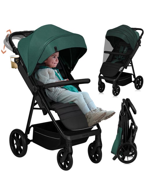Poussette tout terrain LIONELO Mira - Jusqu'à 22 kg - Grande surface - Grandes roues - Kiabi