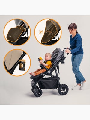 Poussette 2-en-1 Lionelo Mika Plus - Nacelle & Siège - Léger Et Compact