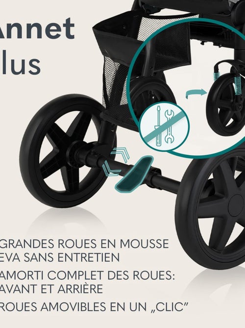 Poussette tout terrain LIONELO Natt - Grand roues gonflables - Légère & pliable - Jusqu'à 22 kg - Kiabi