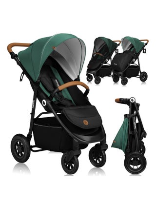 Poussette tout terrain LIONELO Natt - Grand roues gonflables - Légère & pliable - Jusqu'à 22 kg