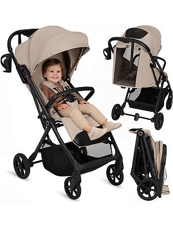 Poussette tout terrain LIONELO Tansi - Roues GravelTech - Amortissements - Légère - Pliage à une mai